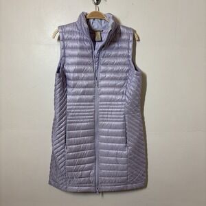 Duluth Trading Women's Down Right Tunic‎ Vest Puffer Purple S Warm Layer Shiny